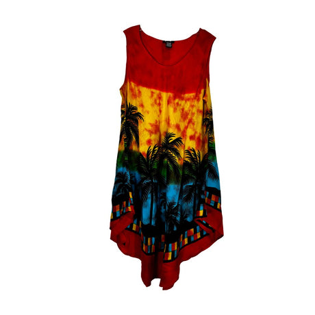 Women's Tye Dye Dress with Palm Tree's