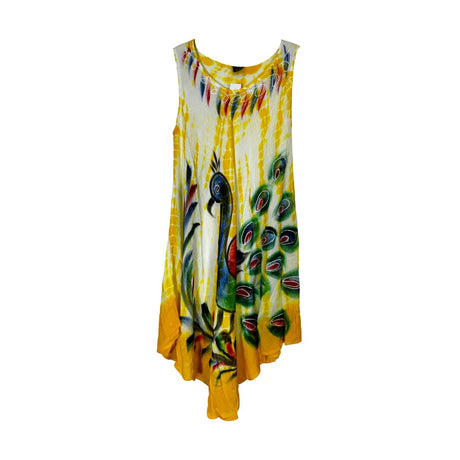 Women's Tye Dye Dress with Peacock