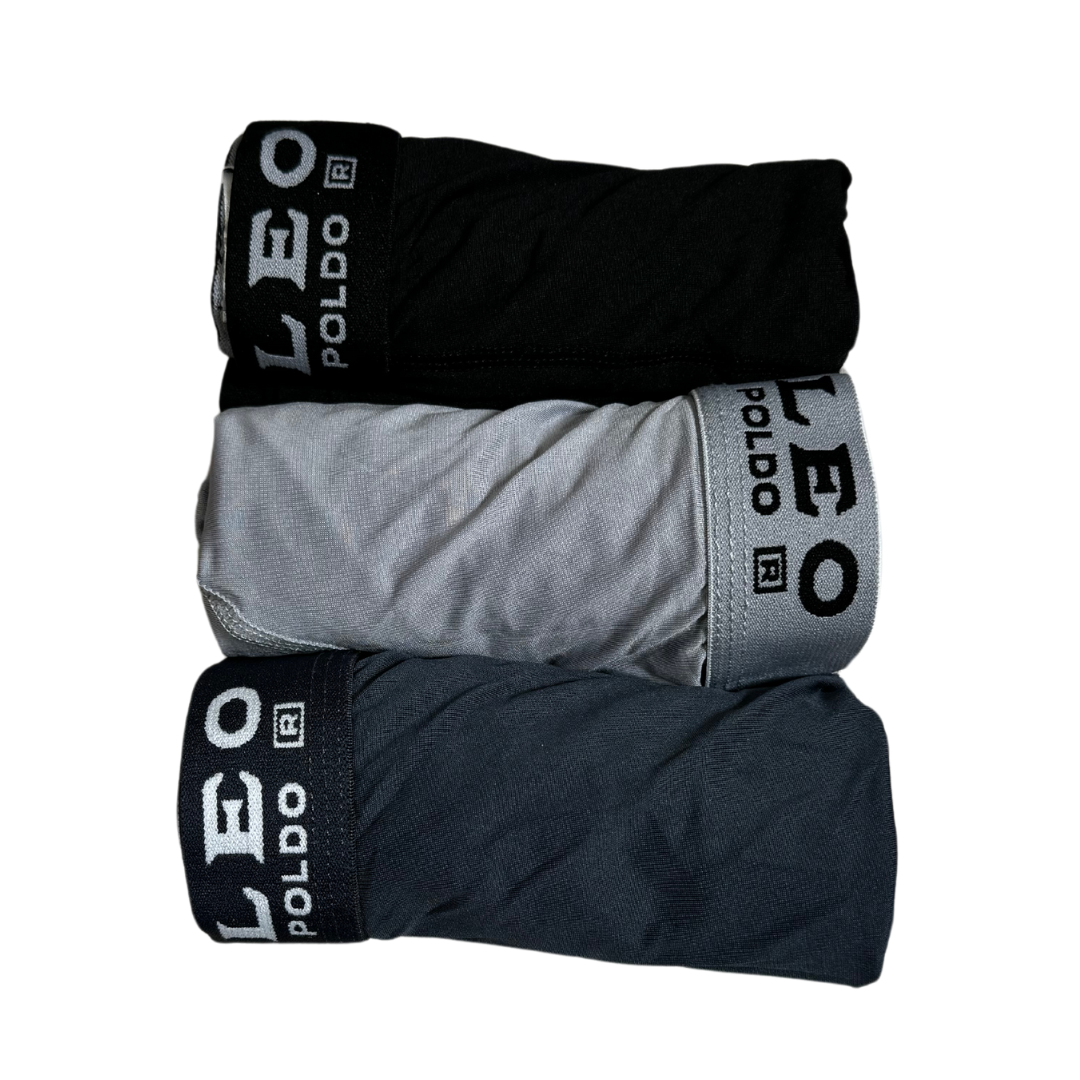 Leo Poldo Men's Athletic Boxer  3 Pack